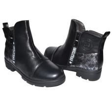 Демисезонные ботинки для девочки 36 размер, с двумя молниями, 101-563-01