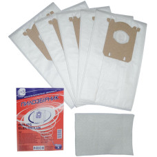 Мешки пылесборники P-03 C-III для пылесосов Philips, Electrolux, S-Bag, микроволокно, Слон, 5 шт, 801-P03-3