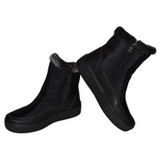 Женские зимние ботинки, дутики на молнии 39 размер, полусапожки на танкетке, Украина, 102-227-6101