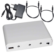 Бесперебойник для роутера, Mini UPS 18000 mAh, 5В/9В/12В, белый, полный комплект, мини ИБП, мини УПС, 150-64300