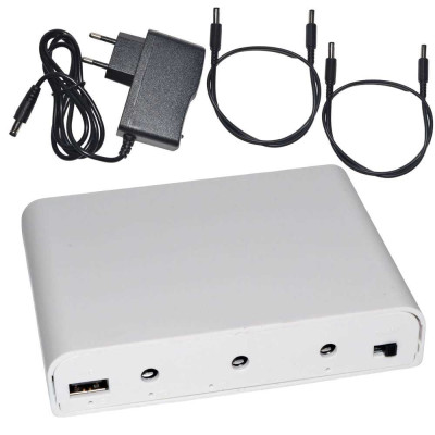 Бесперебойник для роутера, Mini UPS 18000 mAh, 5В/9В/12В, белый, полный комплект, мини ИБП, мини УПС, 150-64300