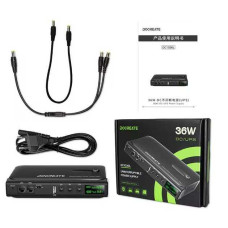 ИБП, мини-упс для роутера, 12000 mAh, 5В/9В/12В, 36 Вт, дисплей, полный комплект,мини ИБП, бесперебойник, Mini UPS, 150-66495