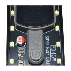 Корпус повербанка 18650х8, супербыстрая зарядка 45 Вт, дисплей, фонарь, 150-66551