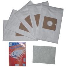 Мешки пылесборники S-01 C-III для пылесосов Samsung, Scarlett, Rainford, микроволокно, Слон, 5 шт, 801-S01-3