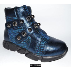 Стильные демисезонные ботинки для девочки 34 размер, на флисе, 101-522-02
