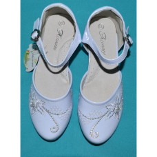 Нарядные туфли для девочки 33,34 размер, праздничные туфельки на каблучке, 105-81-13