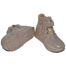 Золотистые демисезонные ботинки для девочки 23,26 размер, 101-27-120