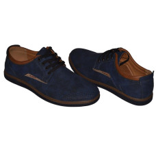 Летние мужские туфли на шнурках 41,42,44 размер, мокасины перфорированные, 105-62-332