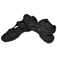 Черные мужские сандали 41,42,43,44 размер, 3 липучки, босоножки на худую стопу, 109-62-12