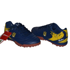 Детские футбольные бутсы, кроссовки 33,34,35 размер, сороконожки с гербом Украины, 107-231-281