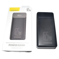 Повербанк Powergear 65W 30000mAh, быстрая зарядка PD, QC, 150-64254